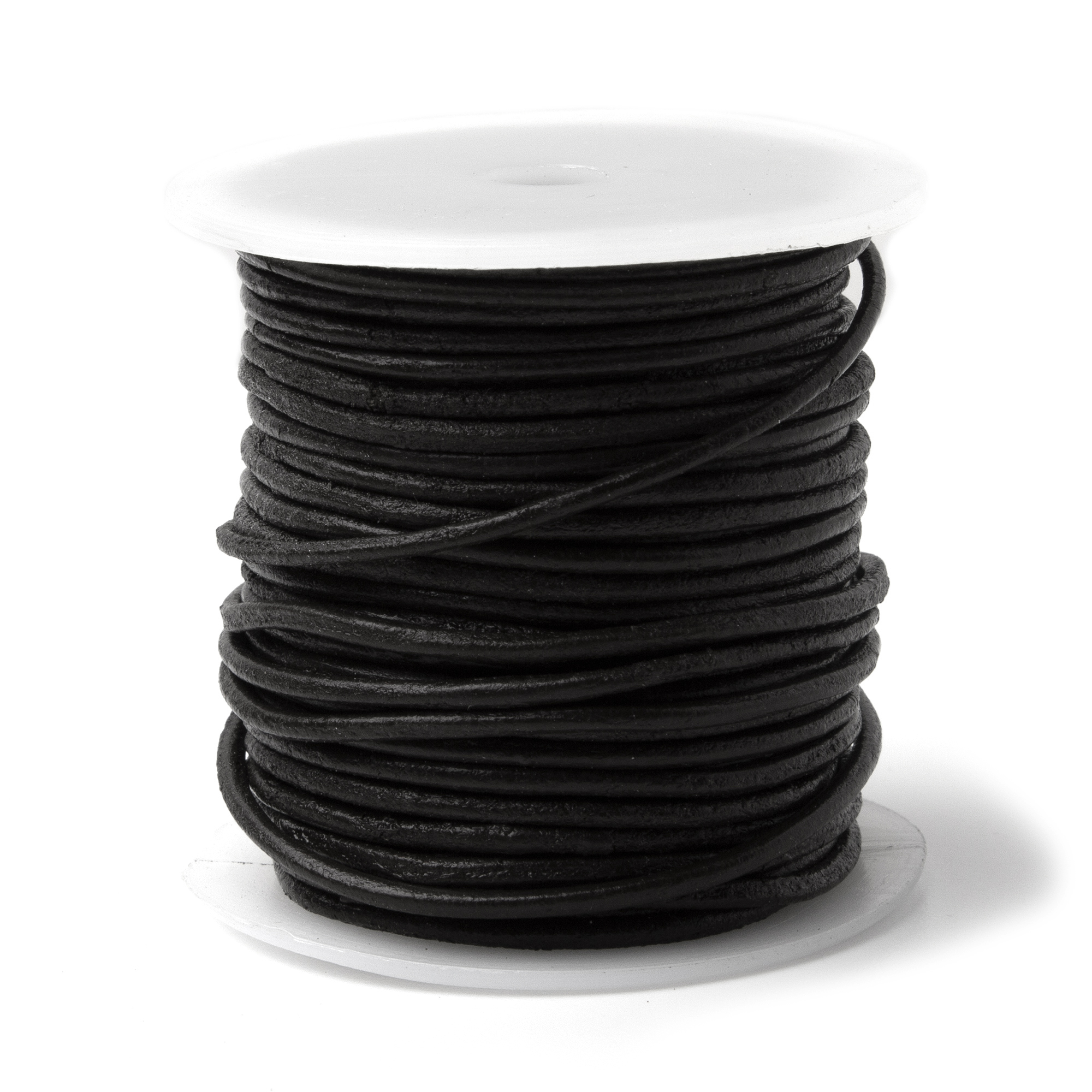 Cousin DIY Black Leather Jewelry and Beading Cord Spool, 25 yd. 